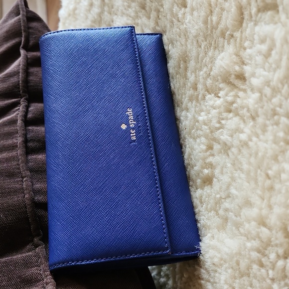 Kate Spade Purple Blue Long Tri-Fold Phone Wallet 💜💙 - Picture 14 of 14